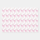 Retro Roze Flamingo patroon Thema Inpakpapier Vel (Voorkant)