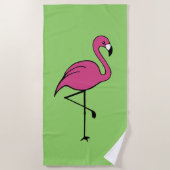 Retro Roze flamingo Pool Beach Towel Strandlaken (Voorkant)