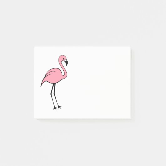 Retro Roze Flamingo Post-it Notitieblok Cadeau Post-it® Notes (Voorkant)