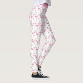 Retro Roze Flamingo's Tropisch Patroon Yoga Leggings (Rechts)
