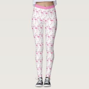 Retro Roze Flamingo's Tropisch Patroon Yoga Leggings