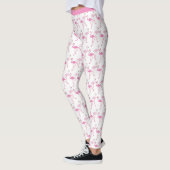 Retro Roze Flamingo's Tropisch Patroon Yoga Leggings (Links)