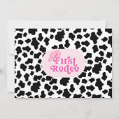 Retro Roze Fotodisco Eerste Rodeo 1e Verjaardag Kaart (Achterkant)