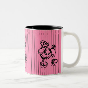 Retro Roze Franse Poedel Koffie Mok Gift