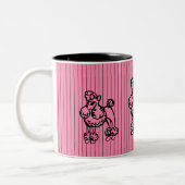 Retro Roze Franse Poedel Koffie Mok Gift (Links)