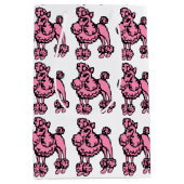 Retro Roze Franse Poodle Cadeautas (Voorkant)