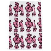 Retro Roze Franse Poodle Cadeautas (Achterkant)
