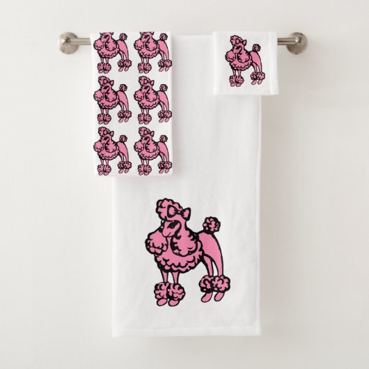 Retro Roze Franse pooiedoekdoekjes Gift set Bad Handdoek (Insitu)
