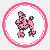 Retro Roze Franse Stickers (Voorkant)