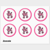 Retro Roze Franse Stickers (Vel)
