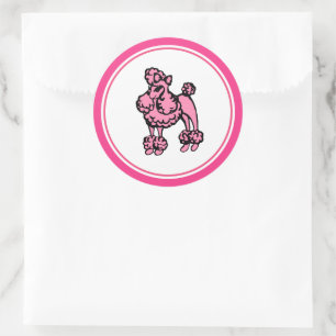 Retro Roze Franse Stickers