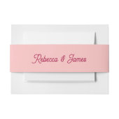 Retro  roze Fuchsia Typografie Weddenschap Uitnodigingen Wikkel (Voorkant Voorbeeld)