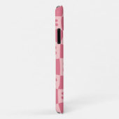 Retro Roze gecontroleerd Floral Patroon Case-Mate iPhone Case (Achterkant/rechts)