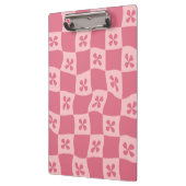 Retro Roze gecontroleerd Floral Patroon Klembord (Links)