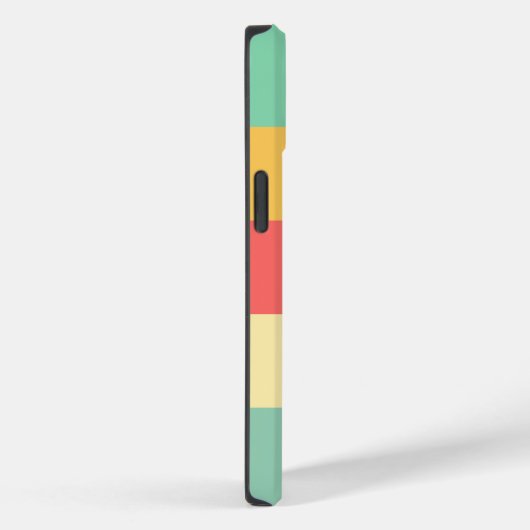 Retro Roze Geel Blauwe Stripes Aangepast Case-Mate iPhone Case (Achterkant / Rechts)