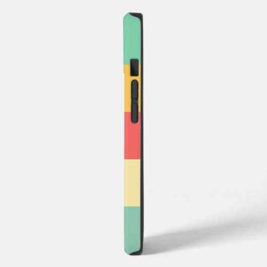 Retro Roze Geel Blauwe Stripes Aangepast Case-Mate iPhone Case (Achterkant / Links)