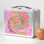 Retro Roze, Geel en Magenta Abstracte Groovy Art (In situ)