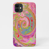 Retro Roze, Geel en Magenta Abstracte Groovy Art Case-Mate iPhone Case (Achterkant)