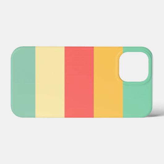 Retro Roze Gele Blauwe Stripes Case-Mate iPhone Case (Achterkant (horizontaal))