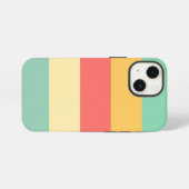 Retro Roze Gele Blauwe Stripes iPhone Hoesje (Achterkant horizontaal)