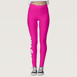 Retro Roze Gepersonaliseerde Yoga & Pilates Leggings