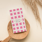 Retro Roze Geruit Trendy Boho Funky Girly Fun Visitekaartje