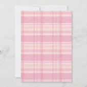 Retro Roze Geruite Whizzy Feestdagen Kaart (Achterkant)