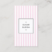 Retro Roze Gestreepte Cake Pops Visitekaartje (Voorkant)