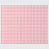 Retro Roze Gingham Gingham Gecontkered Patroonacht Cadeaupapier (Vlak)