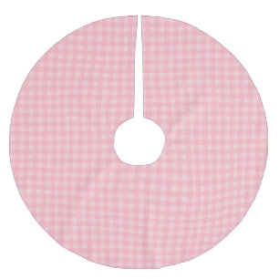 Retro Roze Gingham Gingham Gecontkered Patroonacht Kerstboom Rok