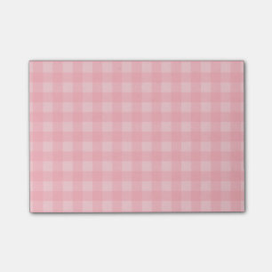 Retro Roze Gingham Gingham Gecontkered Patroonacht Post-it® Notes