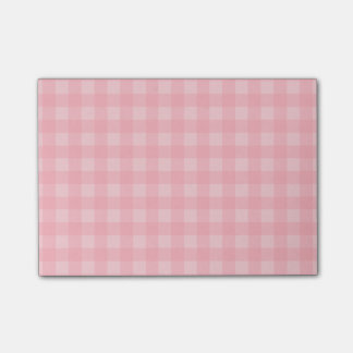 Retro Roze Gingham Gingham Gecontkered Patroonacht Post-it® Notes