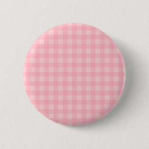 Retro Roze Gingham Gingham Gecontkered Patroonacht Ronde Button 5,7 Cm