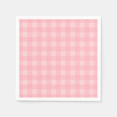 Retro Roze Gingham Gingham Gecontkered Patroonacht Servet (Voorkant)