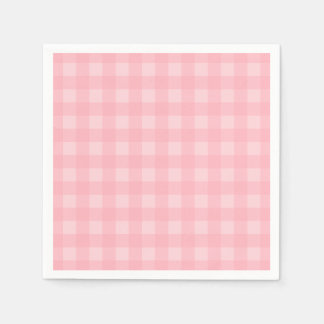 Retro Roze Gingham Gingham Gecontkered Patroonacht Servet