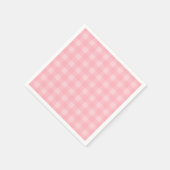 Retro Roze Gingham Gingham Gecontkered Patroonacht Servet (Hoek)