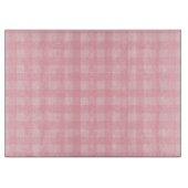 Retro Roze Gingham Gingham Gecontkered Patroonacht Snijplank (Voorkant)