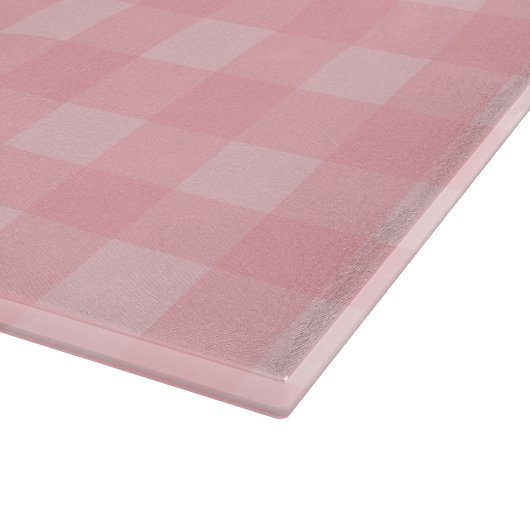 Retro Roze Gingham Gingham Gecontkered Patroonacht Snijplank (Hoek)