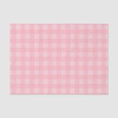 Retro Roze Gingham Gingham Gecontkered Patroonacht Tissuepapier (Voorkant)