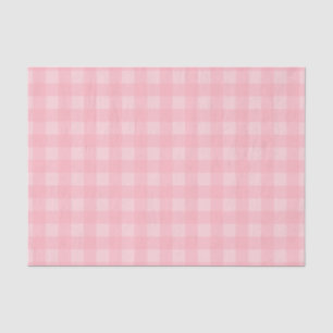 Retro Roze Gingham Gingham Gecontkered Patroonacht Tissuepapier