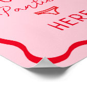 Retro Roze Golf Drop Your Panties Here Spelbord Poster (Hoek)