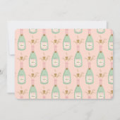 Retro Roze & Goud Handschrift Bruidsmeisje Voorste Kaart (Achterkant)