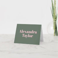 Retro Roze Green Cute Aesthetic Persoonlijke Naam