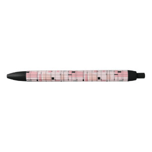 Retro Roze Grid en Starbursts Pen