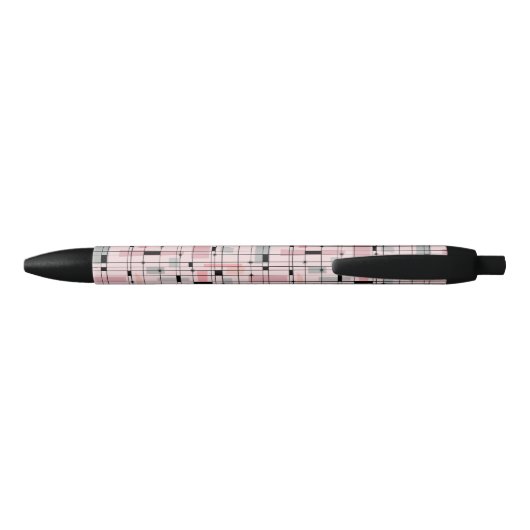 Retro Roze Grid en Starbursts Pen (Achterkant)