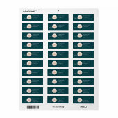 Retro Roze Groen Kerstmis Etiket (Full Sheet)