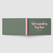 Retro Roze Groen Schattig Esthetisch Aangepaste Af Gastenboek (Volledig)