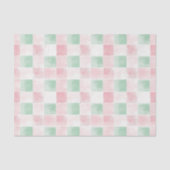 Retro Roze Groen Schattige Kerst Tissuepapier (Voorkant)