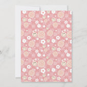 Retro Roze Groovy Geruit Hippie Disco Verjaardag Kaart (Achterkant)