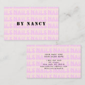 Retro Roze Groovy Nails Patroon Visitekaartje (Voorkant / Achterkant)